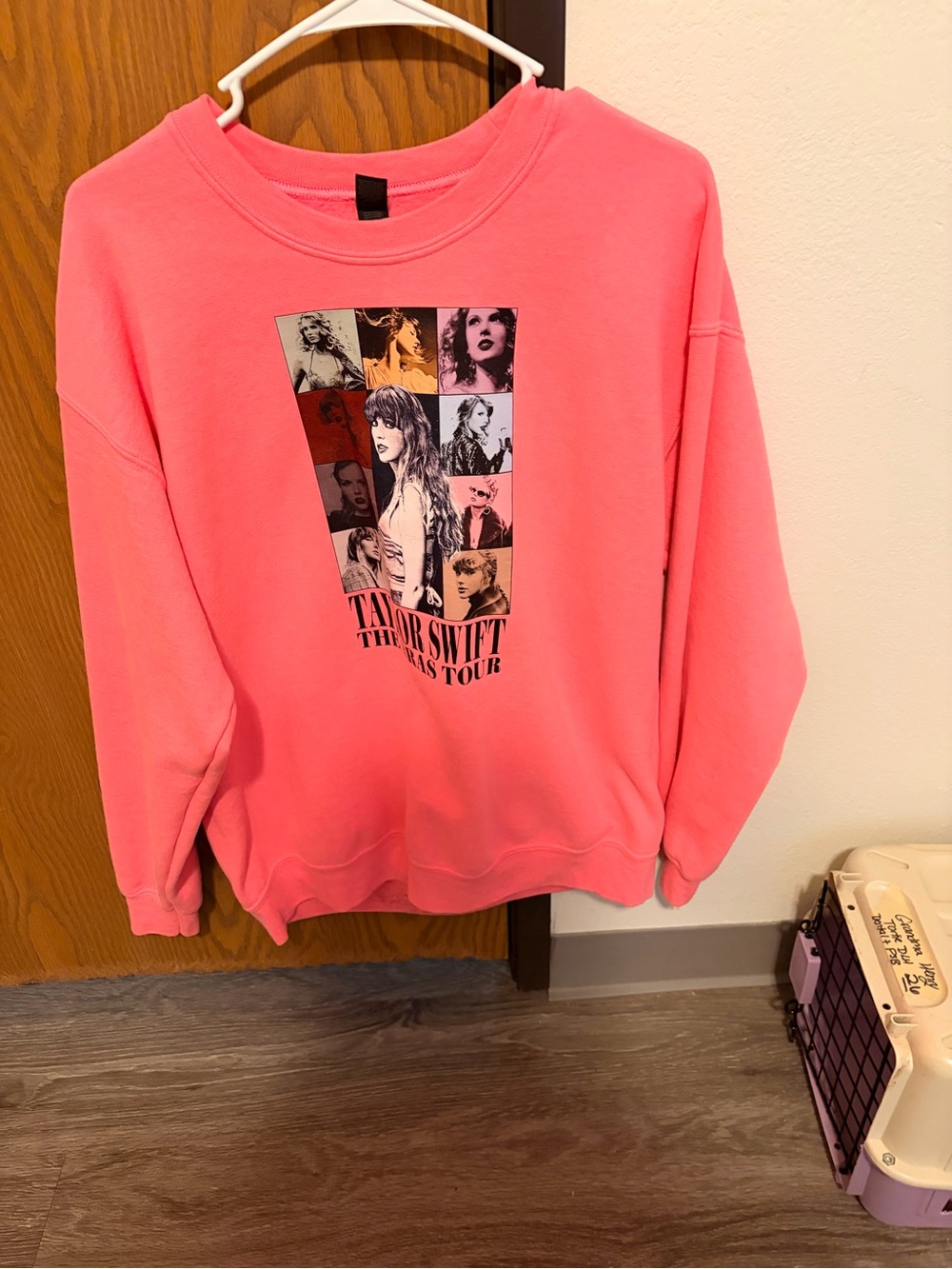 Taylor Swift Eras Tour Graphic Crewneck Sweatshirt - Hot Pink